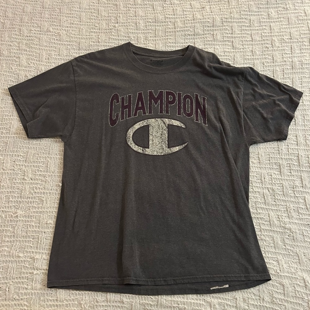 Gray and purple vintage Champion t shirt